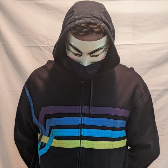 RARE Element Y2K Zip Up Hoodie (Black) - Picture 3 of 9
